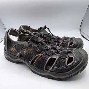 Keen Rialto Mens Size 11 Black Waterproof Closed Toe Sandals Beach Outdoor